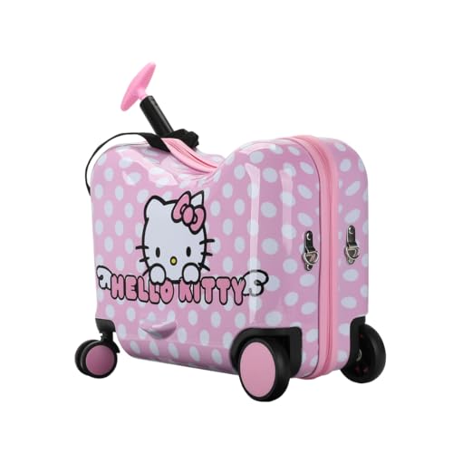 Bioworld Hello Kitty Character Face Pink Ride-On Luggage