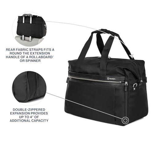 Travelpro Platinum Elite Carry on Soft Travel Duffel Bag, Weekender, Gym Bag, Men and Women, 19 Inch, 49L, Black