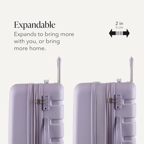 SwissGear 7366 Signature Hardside Expandable Luggage with Spinner Wheels, TSA Lock, Evening Haze, Checked-Medium 23-Inch