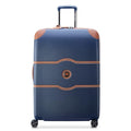 DELSEY PARIS Chatelet Air 2.0 Checked Suitcase 28 Inch Large, Hardside Polycarbonate Luggage, Dual-Density Spinner Wheels, TSA Lock, Navy Blue