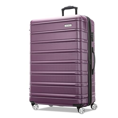 Samsonite Omni 2 Hardside Expandable Luggage with Spinner Wheels, Checked-Large 28-Inch, Purple