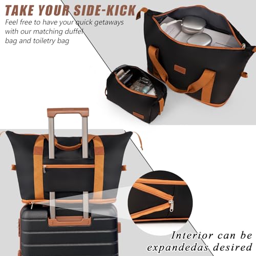 Cosbarn Luggage Sets 5 Piece Suitcases with Wheels, Suitcase Sets ABS Hard Case Luggage with TSA Lock Durable Carry-on Luggage with Spinner Wheels Travel Suitcase for Men Women