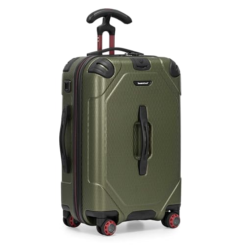 Traveler's Choice Maxporter II Polycarbonate Hardside Trunk with Spinner Wheels, Green, 22-Inch Carry-on Luggage