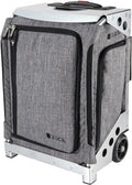 ZUCA Navigator 20-inch Suitcase Carry-On Luggage: Airline Approved, Built-In Seat & Ultimate Organization – Smooth Suitcases Wheels for Effortless Travel - Heather Gray Bag, Silver Frame