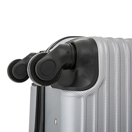 InUSA RESILIENCE Luggage with Spinner Wheels | Durable Lightweight Hardside Suitcase, Traveling Suitcases, Travel Bag with Handle and Trolley | 28-Inch Large Checked Luggage | Silver