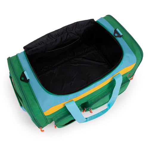 HawLander Large Kids Duffle Bag for Travel, Overnight, or Weekender, 22" inch (Green Yellow)