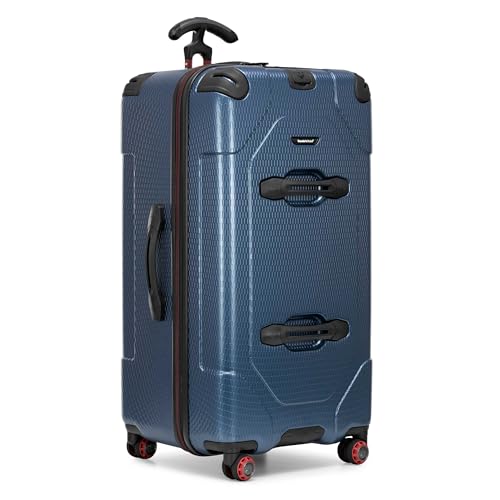 Traveler's Choice Maxporter II Polycarbonate Hardside Trunk with Spinner Wheels, Navy, 31-Inch Large Trunk