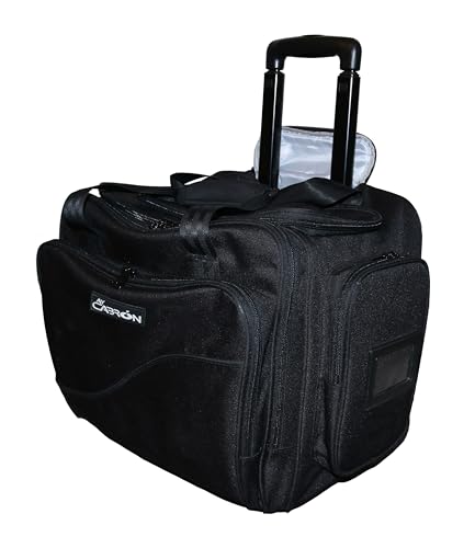 Ay Cabron™ Professional-Grade Pilot Flight Deck Trolley Bag – MADE BY PILOTS FOR PILOTS – Lightweight & Water-Resistant | Airbus & Boeing Compatible. (With Trolley, Large)