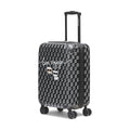 KARL LAGERFELD Paris Unisex Luggage Suitcase,Black/Grey,Small