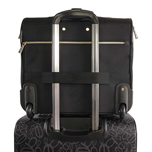 BEBE Danielle - Wheeled Under The Seat Carry On Bag Carry-On Luggage, Croc Black