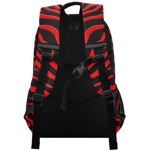 KLL Red zebras Tigers Animal Print carry on backpacks for kids with big bookbags for elementary para bebes varon
