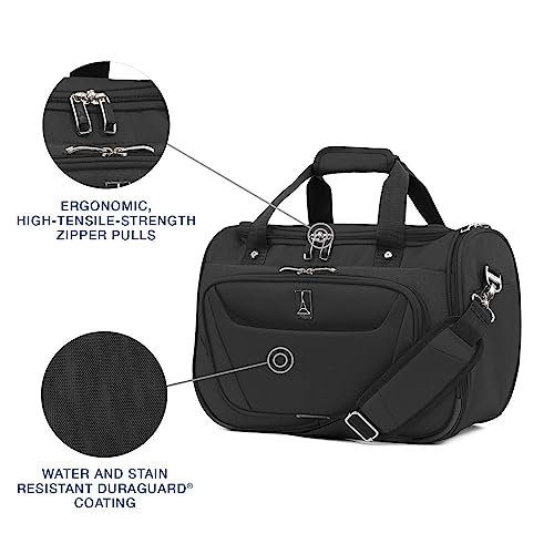 Travelpro Maxlite 5 Softside Lightweight Underseat Carry-On Travel Tote, Overnight Weekender Bag, 18-Inch — Black