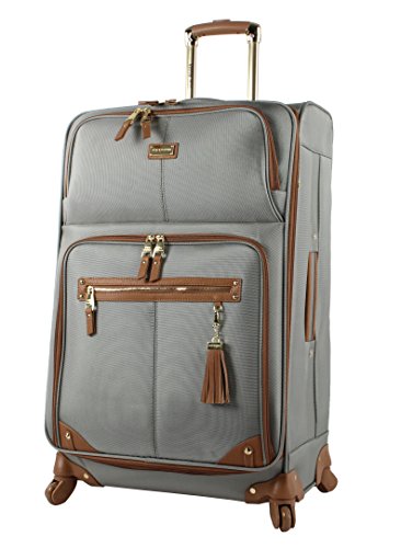 Steve Madden Designer Luggage Collection - 3 Piece Softside Expandable Lightweight Spinner Suitcase Set - Travel Set Includes an Under Seat Bag, 20-Inch Carry on and 28-Inch Checked Suitcase, Harlo