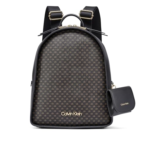 Calvin Klein Kyren Zip Around Backpack, Brown/Khaki/Black, One Size
