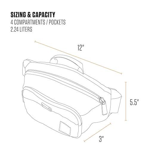 Carhartt Classic Adjustable Sling Bag, Durable, 600-Denier Water Resistant Hip Pack, Essential Waist Pack (Green Slate)