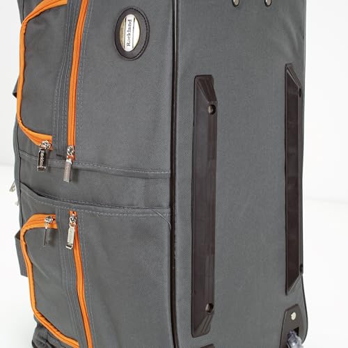 Rockland 22" Polyester Rolling Duffel Bag, Charcoal