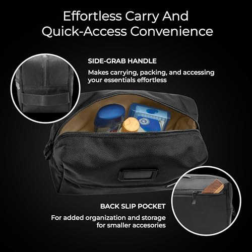 Briggs & Riley Essential 22" Carry On Expandable Spinner & Everyday Essentials Kit - Luggage for Travel, Suitcase with Wheels, Roller for Men & Women, Toiletry Travel Bag - Baseline Collection, Black