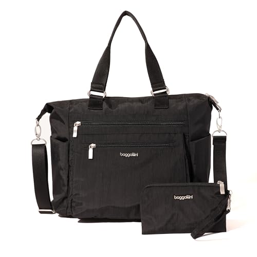 Baggallini Trifecta Convertible Backpack Crossbody Tote Bag - 11x12 Lightweight Travel Bag w/RFID Phone Wristlet