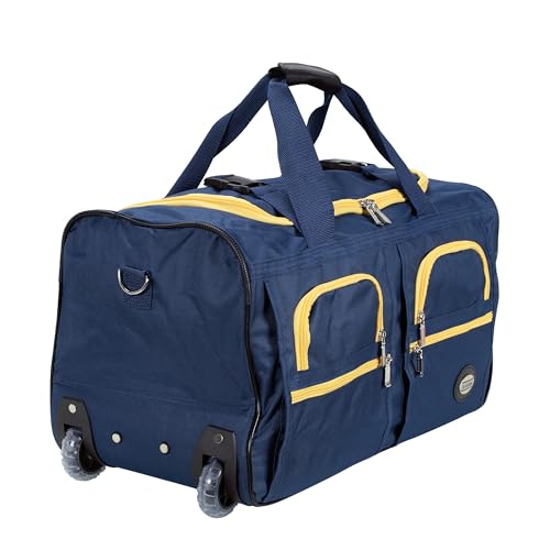 Rockland 40" Polyester Rolling Duffel Bag, Navy