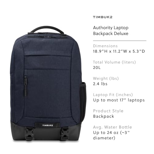 Timbuk2 Authority Laptop Backpack Deluxe, Eco Nightfall