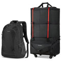 mixi Travel Bag with Wheels Expandable Foldable Luggage Bag and 21 Inch Ultra Lightweight Backpack as a set