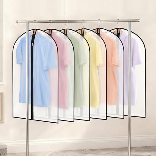 12 Pack Garment Bags 60 * 100cm, 40in PEVA Translucent Garment Covers, Suit Storage Bags, Dress Organizer Bags Used To Protect Shirts, Winter Coats, Jackets