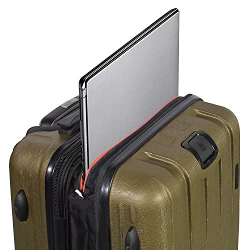 Olympia U.S.A. Sidewinder 21-Inch Carry On Luggage Expandable Lightweight Hardside Double 4 Wheel Spinner Suitcase with TSA Lock and Hidden Laptop Compartment