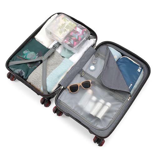 Traveler's Choice Maxporter II Polycarbonate Hardside Trunk with Spinner Wheels, Gray Camo, 22-Inch Carry-on Luggage