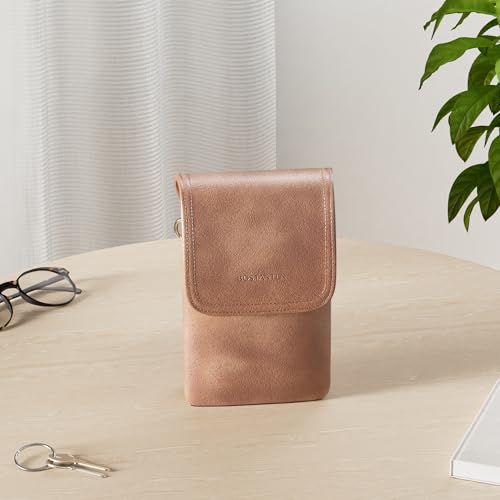 BOSTANTEN Vegan Leather Small Crossbody Bags for Women Designer Cell Phone Bag Wallet Purses Adjustable Strap Retro Brown
