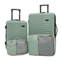 kensie Women's Hillsboro Luggage & Travel Bags Set, Green Granite, 4 Piece Set