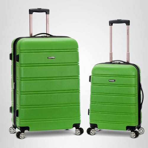 Rockland Melbourne Hardside Expandable Spinner Wheel Luggage, Carry-On 20", Green