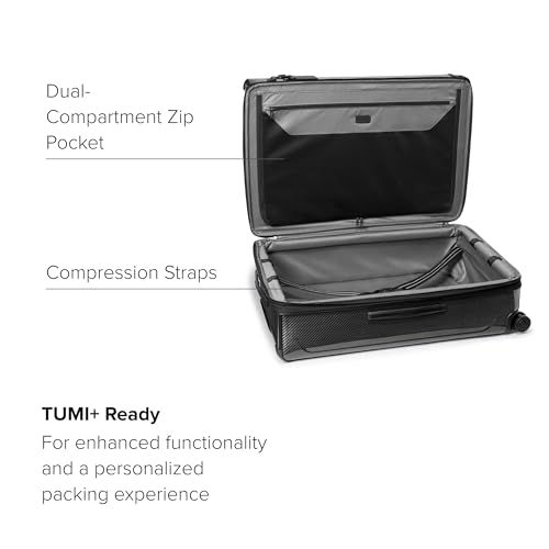 TUMI - Tegra-Lite 4 Wheel Luggage - Highly Durable Suitcase, Flexible Shell, Sleek and Lightweight Men's and Women's Expandable Rolling Bag - X-Large Expandable Checked, Black Graphite