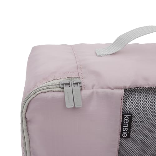 kensie Women's Hillsboro Luggage & Travel Bags Set, Burnished Lilac, 4 Piece Set