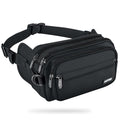 AGPTEK Fanny Pack for Women Men, RFID Large Capacity Waist Wallet Bag, Adjustable & Water Resistant Bum Belt Pouch for Travel, Running, Shopping, Hiking, Dog Walking, Cycling, Climbing-Black
