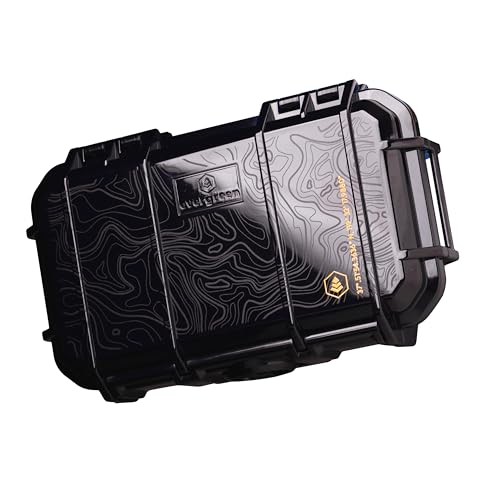 Evergreen 56 Dry Box - EDC Tough Protective Case USA Made for Organization of Cameras, Phones, Camping, Fishing, Hiking, Water Sports (Black, TOPO)