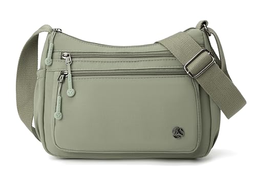 Pealwel Casual Crossbody Bag with Anti Theft Pocket - Women Lightweight Water-Resistant Purse Bag (Light Green)