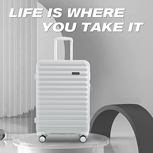 Coolife Luggage Suitcase expandable (only 28”) ABS+PC Spinner suitcase with TSA Lock carry on 20 in 24in 28in