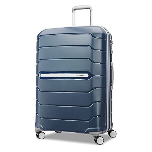 Samsonite Freeform 28-Inch Large Luggage with Dual 360° Spinner Wheels - Checked Suitcase - TSA Lock, Airline-Approved - Lightweight Durable Polypropylene Expandable Hardshell - Navy