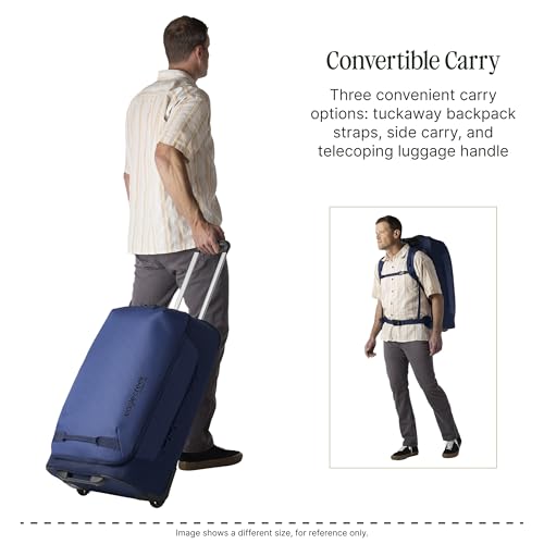 Eagle Creek Expanse 2-Wheel 21.25" Convertible International Carry-On Luggage – Backpack Straps – Durable, Water-Resistant, Lightweight – Travel-Ready Suitcase – Pilot Blue