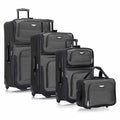 Travel Select Amsterdam Softside Expandable Luggage with Rolling Wheels, Gray, 4-Piece Set (15/21/25/29)