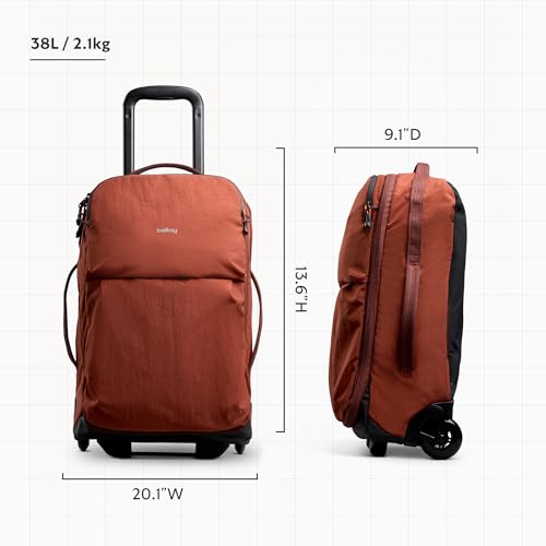 Bellroy Lite Carry-On (38L lightweight luggage, with built-in packing cubes and a compressible shell) - Clay