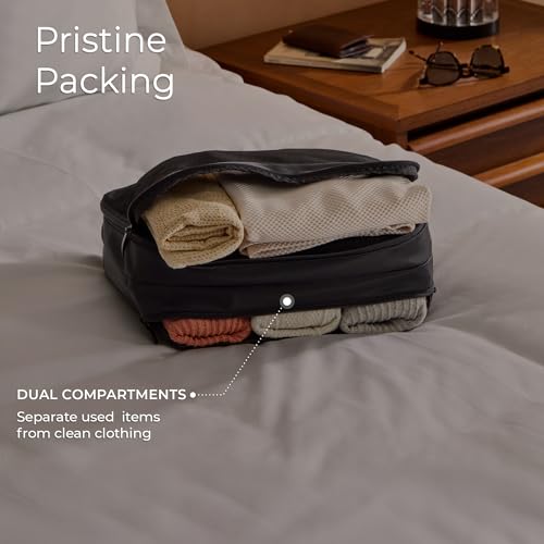 Briggs & Riley Double-Sided Packing Cube for Travel - Essential Pack Accessories for Women & Men, Luggage & Suitcase Organizer Bag for Clothes, Versatile Design - Travel Essentials, Black