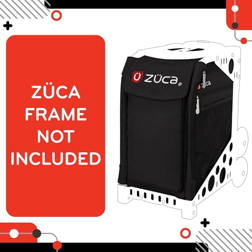 ZUCA Sport Insert Bag Only – Replacement Fabric Bag (Frame Not Included) - Obsidian