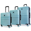 World Traveler Dejuno Tonal 3-Piece Polycarbonate Lightweight Hardside Expandable Spinner Luggage Set with TSA Lock - Glacier