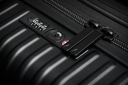 NOMATIC METHOD Roller Luggage: METHOD Check-In Roller Luggage, Premium Heavy-Duty Checked - Expandable Deep Suitcase with Compression Straps - Hard Case for Men and Women (Black)