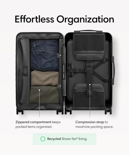 Solgaard Check-In Lite Suitcase - Hard-Shell 24.8" Travel Luggage (Grey)