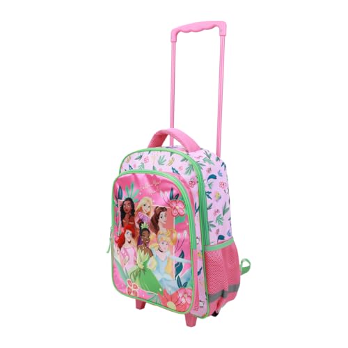 Disney 16" Princesses Girls Rolling Backpack with Adjustable Handle