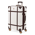 SwissGear 7739 Hardside Luggage Trunk with Spinner Wheels, White, Checked-Large 26-Inch