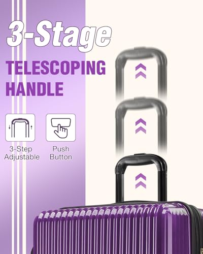 TTOVALIGERIA Carry on Luggage 22x14x9 Airline Approved, 20 Inch Expandable Hardside Luggage with Spinner Wheels, Hardshell Small Rolling Suitcase