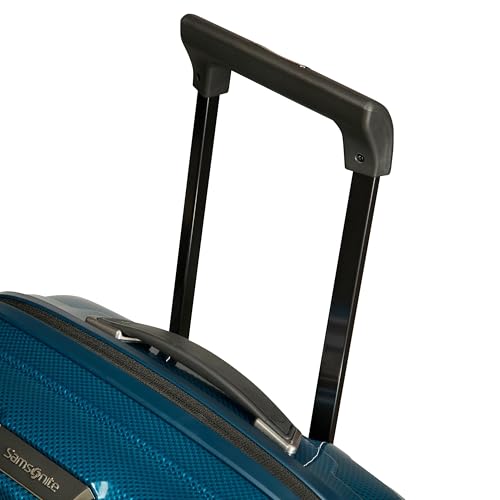Samsonite Proxis Global Carry-On Hardside Luggage with Dual Spinner Wheels, Airline Approved - Innovative Roxkin™ Lightweight Shell With Ultimate Durability- TSA Lock, Telescopic Handle - Petrol Blue